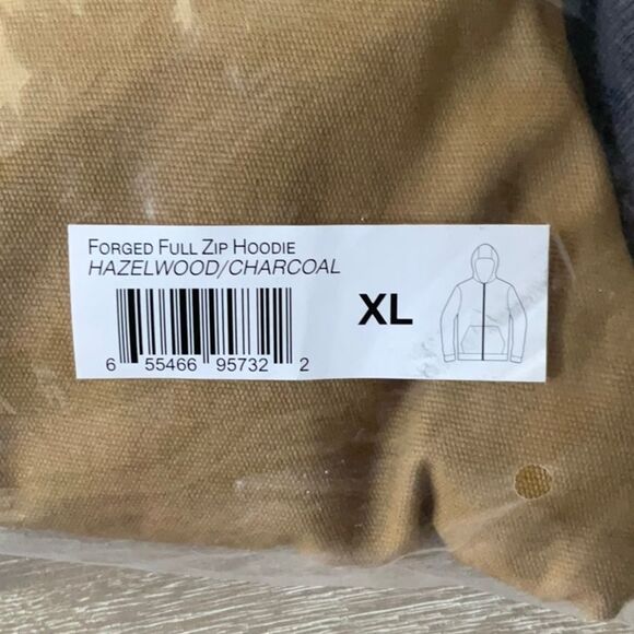 BlackOvis BLACKOVIS FORGED FULL ZIP HOODIE Color Hazelwood/Charcoal X NWT in pkg - Picture 4 of 4